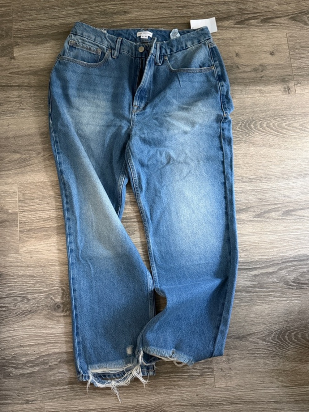 Good American Distressed Light Blue Relaxed Men’s Jeans